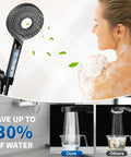 High Pressure Rain Shower Head With Filters For Hard Water, Handheld Spray Attachment demonstrated by user