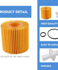 Toyota Camry 2010-2017 6 Pack Engine Oil Filter Kit showing filters, O-rings, and parts in detailed view