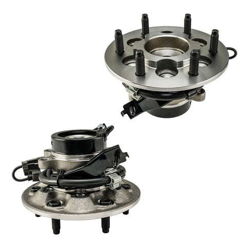 Beefy Wheel Bearing And Hub Assembly Pair For 2004-2008 Chevy Colorado And GMC Canyon RWD Direct-Fit With ABS, 2006 Isuzu I-280, 2007-2008 Isuzu I-290 And I-370 RWD, Plug And Play, 515104/515105 Compatible; front view