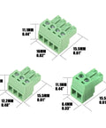 Pluggable Screw Terminal Block With 3.81 mm Pitch Offers 2P 3P And 4P Options, PA66 Housing, 300V 10A Rating, Various Sizes