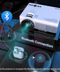 1080P Native Portable Movie Projector With 18000L Brightness, 5G WiFi And Bluetooth 5.3 demonstrating Bluetooth connection