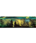 Northern Lights Motif Cutting Machine Cover With Pocket Carrying Case, forest silhouette design, durable protective hood