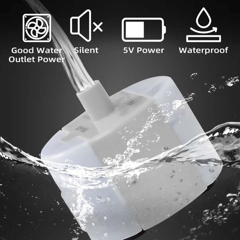 Ultra-Quiet Replacement Pump For Stainless Steel Cat Water Fountains With SMA-800 Motor, featuring USB Powered design