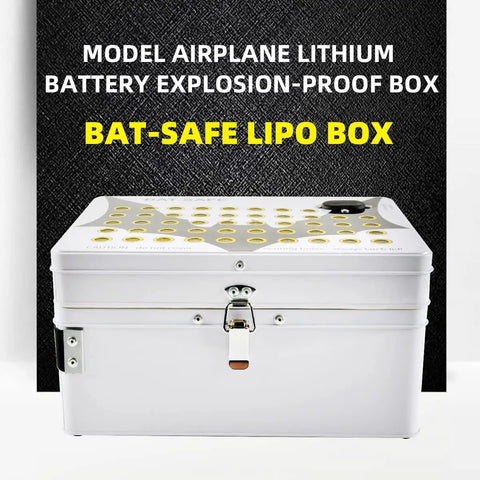 Fireproof LiPo Battery Charging Safe Box M Size Lightweight Four Pound Design For Drones FPV And RC Hobbyists With Easy Wire Access