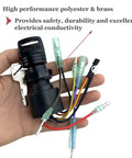 Boat Ignition Switch With Key Replacement For Mercury Mariner Outboard Motors held in hand, showing dual keys and 6-wire control box