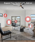 Wireless Home Security System For Homes And Small Businesses Expandable With Standalone Keypad Real Time App Alerts No Monthly Fees Alexa Compatible Door And Window Sensors Motion Detectors Remote Access Tamper Resistant Hub Diy Friendly in living room