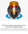 Ball steering mechanism of Big Ball Turbinehead Vacuum Cleaner With 250 Air Watts Suction And Ball Steering For All Floor Surfaces
