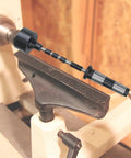 Awesome BildeeMait Woodturning MT2 Pen Mandrel Set With Saver Tailstock Center Plus Five 7mm Bushings mounted on lathe.
