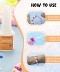 Clear Jewelry Glue For Elastic String With Built-In Brush, Quick-Dry Craft Adhesive For Rhinestones, Crystals, Beads, Pearls