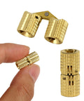 6 Pack Mini Invisible Brass Barrel Hinges With 13 Screws For Cabinets Jewelry Boxes And DIY Wood Doors 8mm 180 Degree Opening Gold Finish