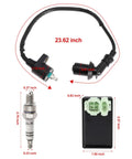 Ignition Coil And Spark Plug Kit With 6 Pin AC CDI Box For GY6 Scooters And ATVs 50Cc To 150Cc Fits Mopeds Go Karts Dirt Bikes