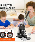 Button Maker Machine Kit With 100 Parts For DIY Badges And Pins, High Precision Punch Press in use on a table