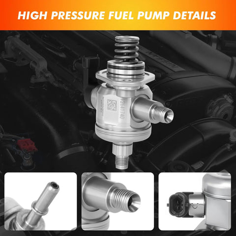 Front view of Chevrolet High Pressure Fuel Pump Replacement For 3.0L 3.6L V6 Engines Fits Equinox, Traverse, Impala, Camaro, CTS, XTS 2010 2021 And More OE Numbers 12622475 12641740 12629934 12669005