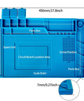 Magnetic Silicone Soldering Mat Work Station Pro Gear With Built In Ruler For Precise DIY Repairs 4 Magnetic Work Zones
