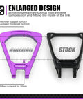 Rear Linkage Beefed Up Shock Absorbing Triangle Bracket Heavy Duty Off Road Upgrade With 3mm Thickened 6mm Wider Walls Inner Surface Thickened 5mm And Moved Out 10mm For Maximum Impact Protection, purple 6061 aluminum
