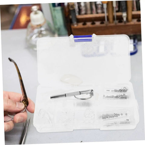 Glasses Repair Kit Full Set With Screws Nose Pads Eyeglass Screwdriver And Ear Grips For Quick On The Go Eyewear Fixes Sunglasses