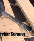 Sturdy Flat End Pry Bar Tool For Car Disassembly And Modification, Multi Use Handy Nail Puller Scraper in use on wood