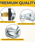 DRELD 2-stage propane regulator with 3/8 in. female NPT and POL connectors, brass body
