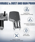 Heavy Duty 600W 60:1 Electric Tarp Motor For Dump Trucks Up To 28 Feet 12V DC With Chrome Housing Cover, dustproof