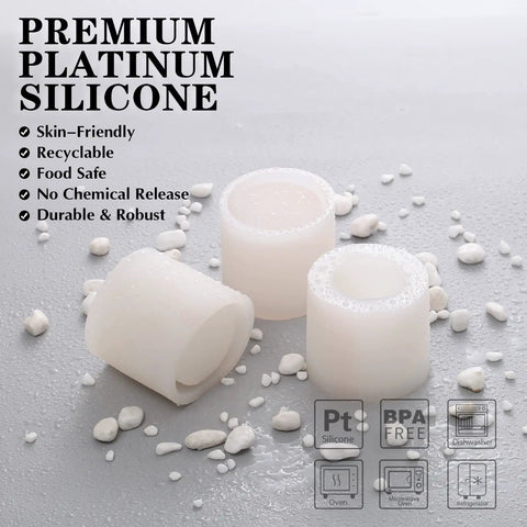 Platinum Silicone Concrete Planter Molds Round Cement Pot Molds With Tray for DIY Succulent Pots Easy Demold Non Toxic