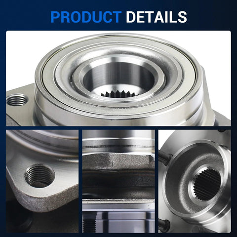 Front Wheel Hub And Bearing Assembly Replacement For 1997 To 2000 Ford F 150 4x4 5 Lug 2 Wheel ABS Direct Fit With Sealed Bearings And Durable Steel Construction Ready To Install