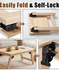 Heavy Duty Locking Hinges For Folding Tables And Furniture Fixtures Delivers Top Shelf Stability, self-locking mechanism and hardwood tabletop.