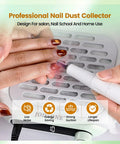 Demonstration of Pocket Sized Nail Dust Collector With 6000 RPM Powerful Suction For Home And Salon in use