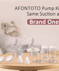 Breast Pump Parts Kit Compatible With S1 S2 9Plus All In One Replacement Set Including 24mm Flange Duckbill Valve Backflow Protector Tubes Bottles Gift Box Included, two clear flanges and bottles