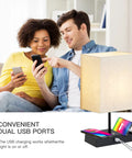 Wireless Charging Bedside Lamps Set Of 2 With USB A And C Ports Phone Stands 3 Way Dimmable Touch Control Nightstand Lamps For Bedroom Bulbs Included Now featuring dual USB ports and a linen shade.