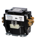 Hecka Reliable 2 Pole Contactor With 40 Amp Output And 24V Coil Handles 600V AC Jobs Smooth with visible label and terminals.