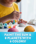 Magnetic Solar System Art Kit For Kids With 9 Magnets Build Paint And Display 3D Planet Magnets On Any Fridge Safe High Quality Materials Totally Fun Educational STEM Craft For Curious Adventurers, child painting Mars planet piece