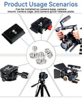 Top Shelf Stainless Steel 1/4 20 Camera Screw Set A Hella Tough 16 Pack Tripod Mount Kit for camera base, cage, and quick-release plate.