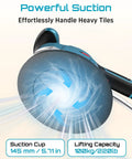 Tile Vibration Tool With 145mm Suction Cup, 10 Speed Vibration Leveler for Laying Floor and Wall Tiles, showing suction power.