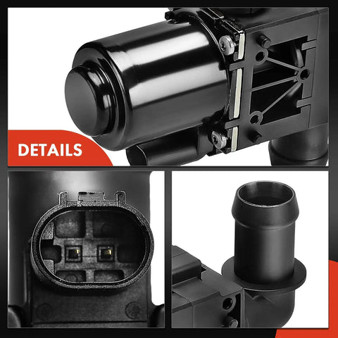 Dead On Heavy Duty Heater Control Valve For Fiat 500E 2014-2019 Battery Ev close-up showing connector and pipe details.