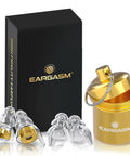 High Fidelity Earplugs For Concerts And Festivals Reusable Nightlife Ear Protection For Musicians DJ Sets And Motorcycle Riders Up To 21 dB Noise Reduction With Clear Natural Sound in gold case with box
