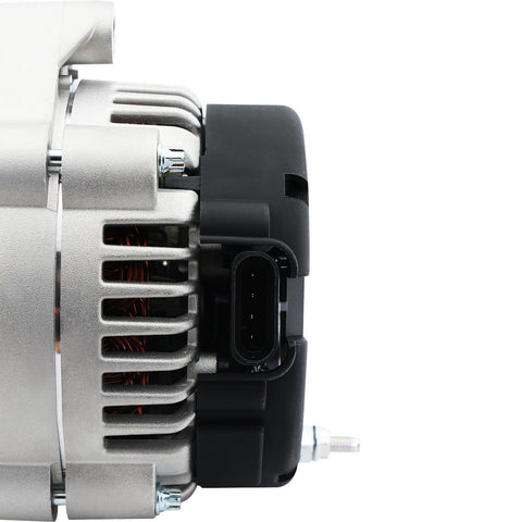 Side view of Rock Solid Alternator Replacement For GM Trucks And SUVs Including Tahoe Silverado 1500 2500 3500 With 4.3L 4.8L 5.3L And 6.0L Engines Fits Cadillac Chevrolet GMC Models Part 8247N 335 1086 Compatible.