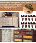 Heavy Duty Drawer Slide Repair Kit 10 Piece Set Reinforced Hard Plastic for center-mount drawers on furniture.