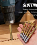 Slick Heavy Duty Three Pack HSS Twist Drill Bit Set features serrated grooving cutters for fast drilling in wood and metal.