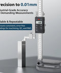 Digital Height Gauge Pro Grade With 0.01mm Resolution And 0.02mm Tolerance In ABS And INC Modes 12 Inch Range Heavy Duty Cast Iron Base