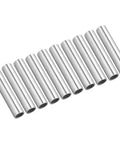 10 Piece Set of Hollow Aluminum Tubes with 10mm OD and 8mm ID measuring 50mm Long for robot chassis assembly.