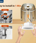 4 Inch LED Recessed Can Lights 12 Pack Dimmable Damp Rated 650 Lumen Each With Baffle Trim And Selectable Color Temperature