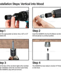 Woodwork Ready Quick Install Screw Anchor For One Quarter Inch Threaded Rod No Predrilling Required Steel With Zinc Finish installation guide