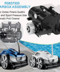 R0837300 Gearbox Assembly Fits Polaris Quattro P40 And Sport Pressure Side Automatic Pool Cleaners next to pool