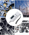 Handheld Vibration Meter With LCD Readout Digital Vibration Tester And Analyzer For Home And Tech Repair Measures Acceleration Velocity And Displacement Portable Vibrometer For Machinery Diagnostics And Maintenance, white plastic handheld
