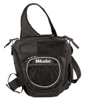 Black athletic trainer sling bag for medical supplies, one size, portable over-the-shoulder first aid kit for sports teams.
