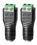 Built Tough Female Dc Power Connectors 5.5Mm X 2.1Mm Barrel Jack Socket with green screw terminal, solid copper design.
