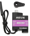 Purple Coreless Micro Servo For Axial SCX30 1 To 30 RC Crawler with black gear arm and cable