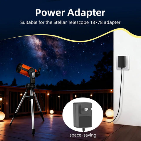 12V AC Power Adapter Charger For NexStar And LCM CPC Telescopes 3M Cable 100 To 240V Input 12V Output in use with telescope