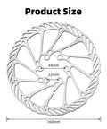 Two Pack 160Mm MTB Disc Brake Rotors With Six Bolts Stainless Steel M5 Screws 44Mm Hole Pitch Upgrade Set size diagram