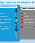 80W Digital Soldering Iron Kit With LCD Display, Ceramic Heater, Fast 20 Second Heat Up, Adjustable 180-480C, compared to 60W iron